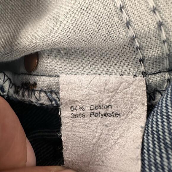 VTG JCPenny Jeans Men 33x31 Blue Dark Wash Plain Pockets Bootcut Smoke Rise 70's - Picture 7 of 9